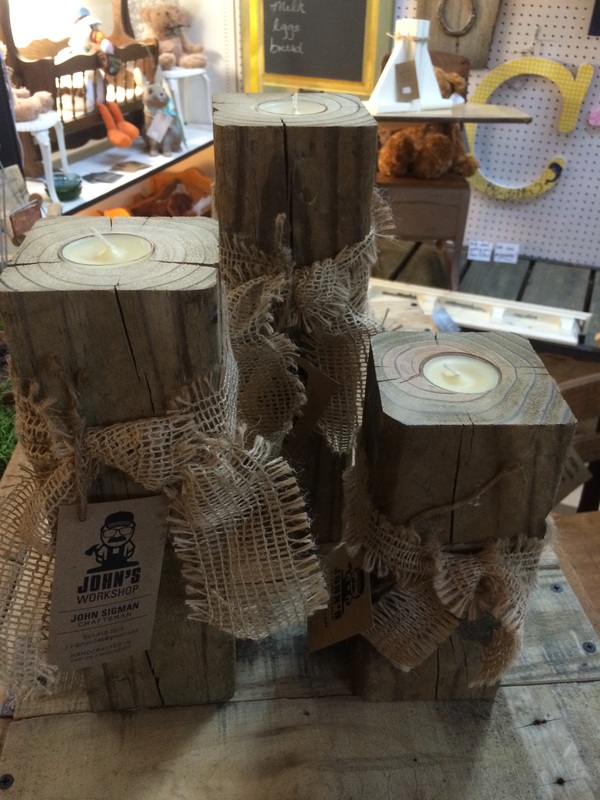 Local Artist Wood Candle Holders